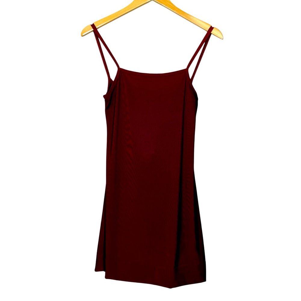 Andy Blanco Elegant Burgundy Slip Dress